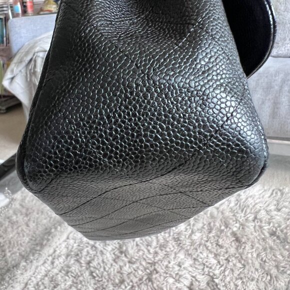 Authentic Chanel Classic Caviar Jumbo Flap Bag in SHW - $11,700 Retail - Picture 13 of 16